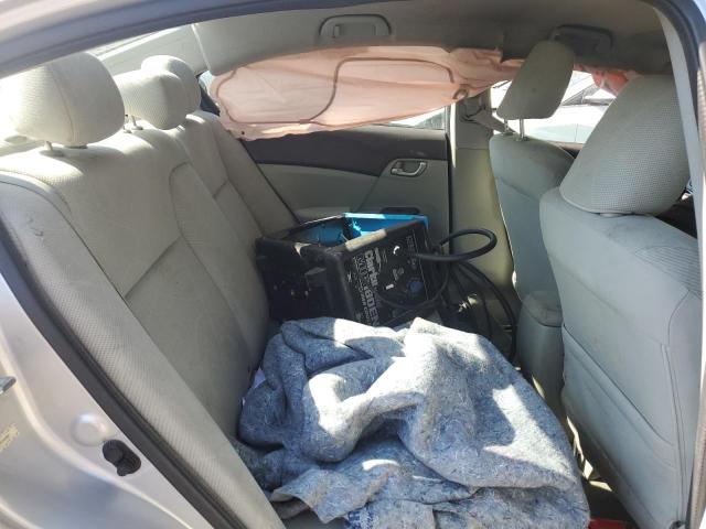 19XFB2F55CE353851 - 2012 HONDA CIVIC LX SILVER photo 10