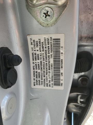 19XFB2F55CE353851 - 2012 HONDA CIVIC LX SILVER photo 12
