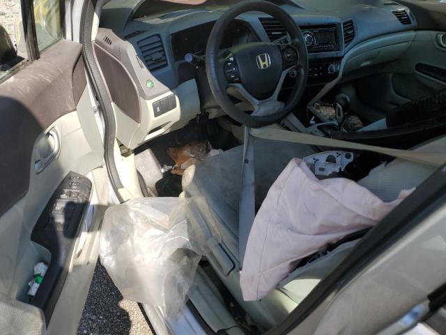 19XFB2F55CE353851 - 2012 HONDA CIVIC LX SILVER photo 8