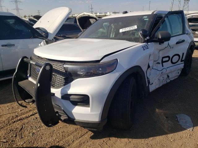 1FM5K8ABXMGB54190 - 2021 FORD EXPLORER POLICE INTERCEPTOR WHITE photo 1