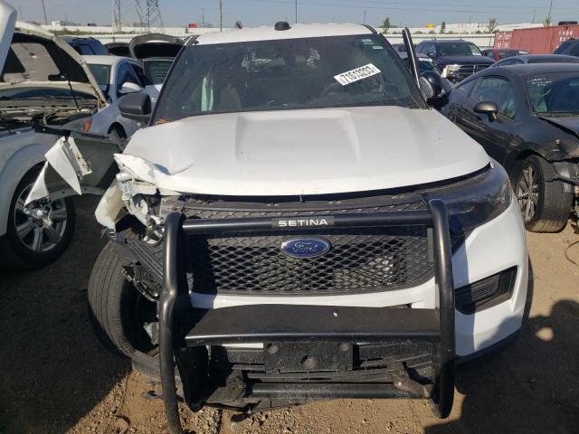 1FM5K8ABXMGB54190 - 2021 FORD EXPLORER POLICE INTERCEPTOR WHITE photo 5