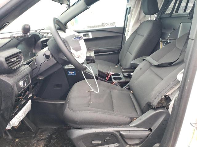 1FM5K8ABXMGB54190 - 2021 FORD EXPLORER POLICE INTERCEPTOR WHITE photo 7