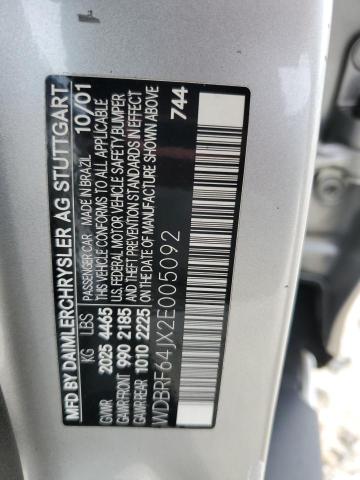 WDBRF64JX2E005092 - 2002 MERCEDES-BENZ C 320 银色 照片 12