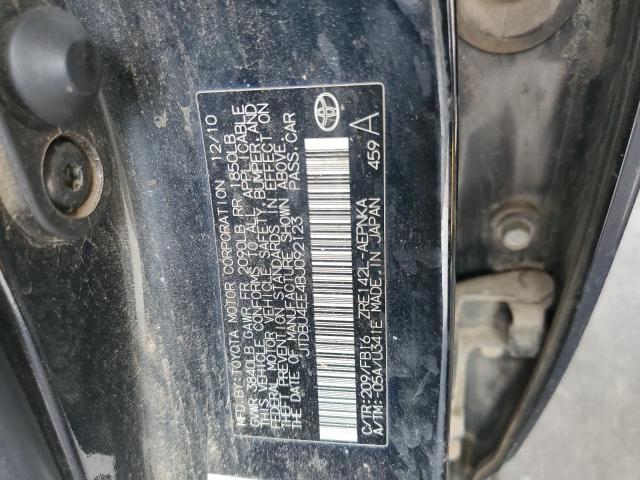 JTDBU4EE4BJ092123 - 2011 TOYOTA COROLLA BASE Siyah fotoğraf 12