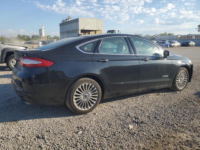 3FA6P0RU4ER275704 - 2014 FORD FUSION TITANIUM HEV BLACK photo 3