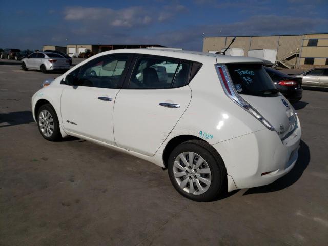 1N4AZ0CP5EC333163 - 2014 NISSAN LEAF S WHITE photo 2