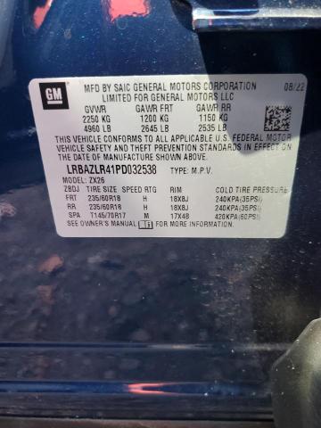 LRBAZLR41PD032538 - 2023 BUICK ENVISION PREFERRED BLUE photo 13