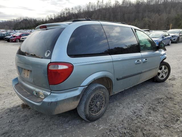 1D4GP45R75B100362 - 2005 DODGE CARAVAN SXT BLUE photo 3