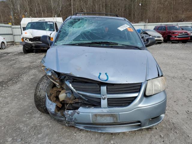 1D4GP45R75B100362 - 2005 DODGE CARAVAN SXT BLUE photo 5