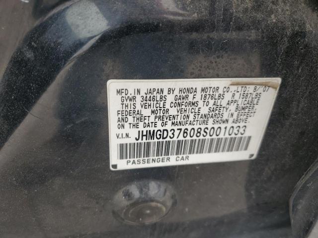 JHMGD37608S001033 - 2008 HONDA FIT SPORT 黑色 照片 12