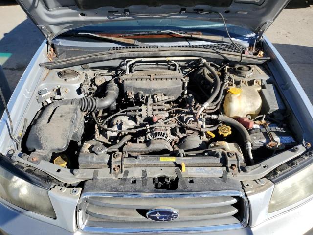 JF1SG65654H754190 - 2004 SUBARU FORESTER 2.5XS Сріблястий фото 11