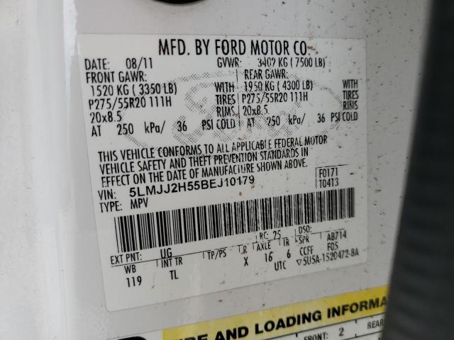 5LMJJ2H55BEJ10179 - 2011 LINCOLN NAVIGATOR 白色 照片 13