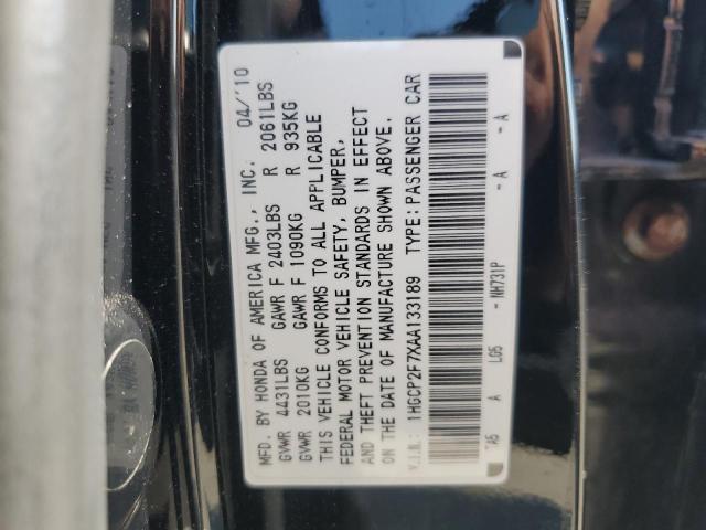 1HGCP2F7XAA133189 - 2010 HONDA ACCORD EX BLACK photo 13