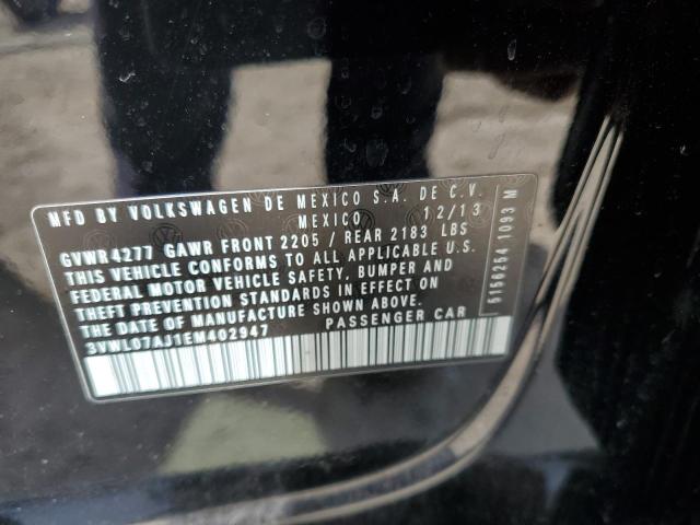 3VWL07AJ1EM402947 - 2014 VOLKSWAGEN JETTA SEL BLACK photo 12