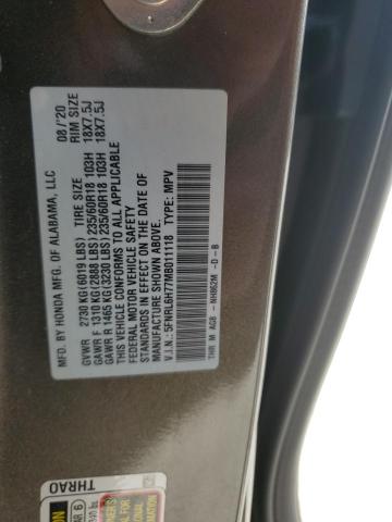 5FNRL6H77MB011118 - 2021 HONDA ODYSSEY EXL Gris photo 14