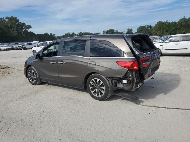 5FNRL6H77MB011118 - 2021 HONDA ODYSSEY EXL Gris photo 2
