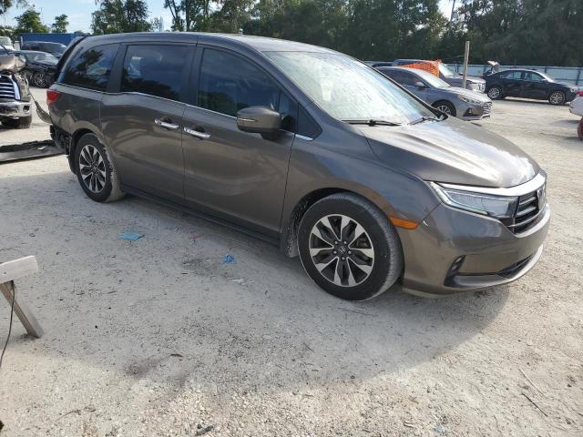 5FNRL6H77MB011118 - 2021 HONDA ODYSSEY EXL Gris photo 4