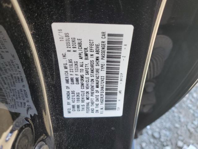 1HGCR2F50HA072423 - 2017 HONDA ACCORD SPORT BLACK photo 12