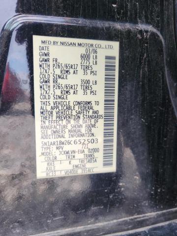 5N1AR18W26C652503 - 2006 NISSAN PATHFINDER LE Qara foto 13