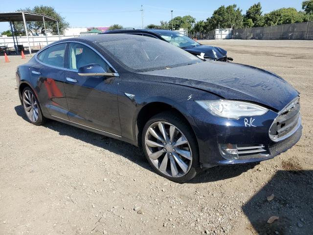 5YJSA1DP9DFP11707 - 2013 TESLA MODEL S Կապույտ լուսանկար 4
