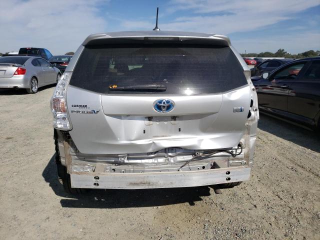 JTDZN3EU0D3272509 - 2013 TOYOTA PRIUS V SILVER photo 6