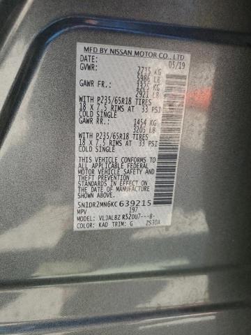 5N1DR2MN6KC639215 - 2019 NISSAN PATHFINDER S Gri fotoğraf 13