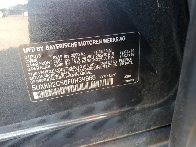 5UXKR2C56F0H39868 - 2015 BMW X5 SDRIVE35I GRAY photo 13
