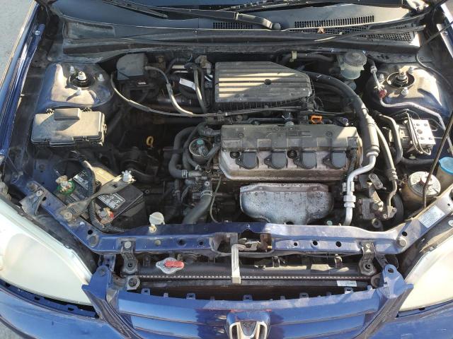 JHMES26802S001972 - 2002 HONDA CIVIC EX BLUE photo 11