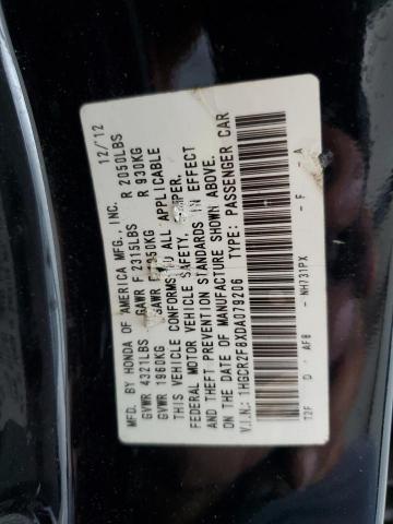 1HGCR2F8XDA079206 - 2013 HONDA ACCORD EXL BLACK photo 12