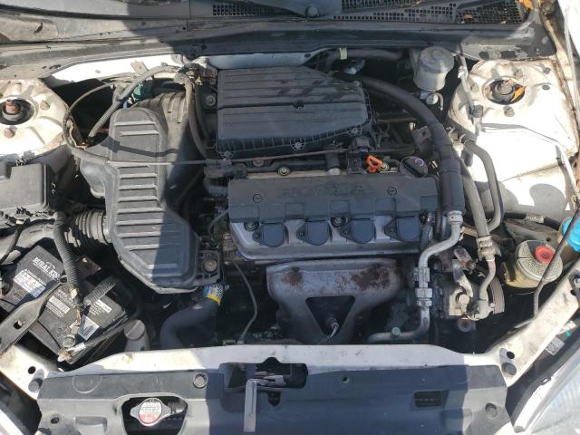 1HGES162X1L022619 - 2001 HONDA CIVIC DX WHITE photo 11