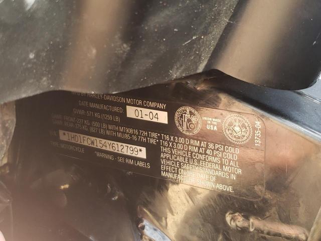 1HD1FCW154Y612799 - 2004 HARLEY-DAVIDSON FLHTCUI 黑色 照片 10