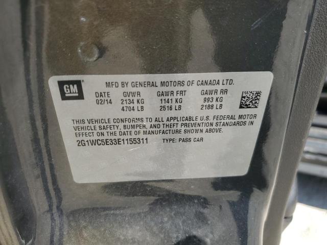 2G1WC5E33E1155311 - 2014 CHEVROLET IMPALA LIM LTZ GRAY photo 12