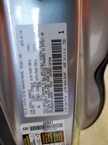 5TFSZ5ANXKX180359 - 2019 TOYOTA TACOMA ACCESS CAB Серебристый фото 13