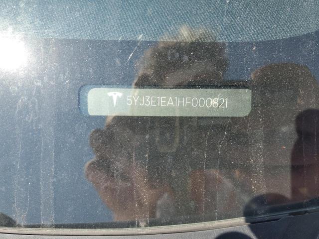 5YJ3E1EA1HF000821 - 2017 TESLA MODEL 3 WHITE photo 13