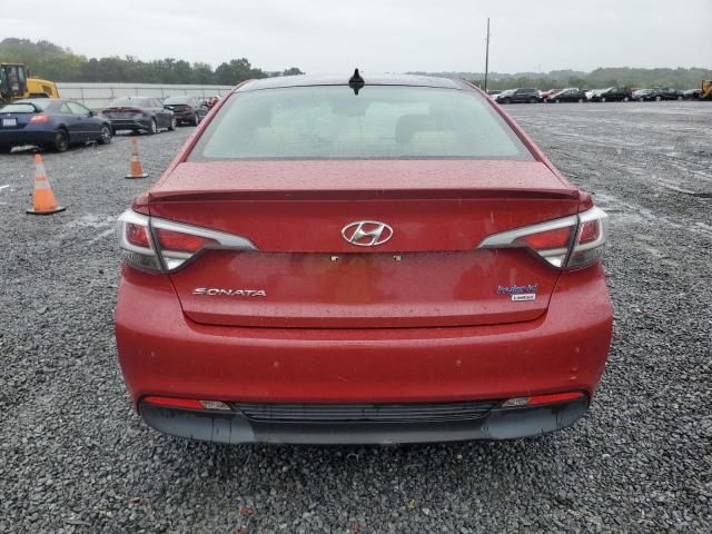 KMHE34L16GA017068 - 2016 HYUNDAI SONATA HYBRID RED photo 6