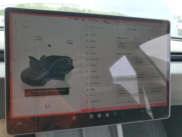 5YJ3E1EA3SF026361 - 2025 TESLA MODEL 3 灰色 照片 9