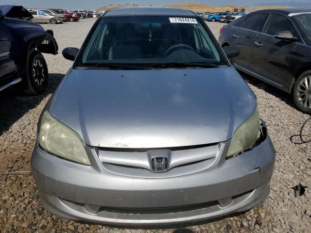 2HGES16635H518268 - 2005 HONDA CIVIC LX SILVER photo 5