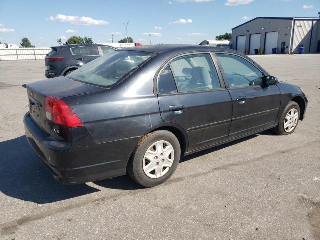 2HGES16545H526063 - 2005 HONDA CIVIC LX BLACK photo 3