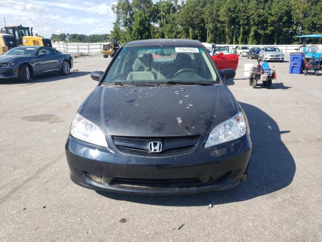 2HGES16545H526063 - 2005 HONDA CIVIC LX BLACK photo 5