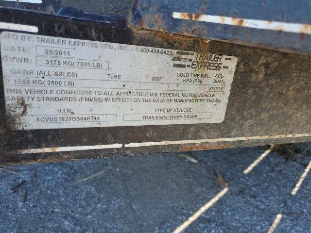 5CVUS1829BS040144 - 2011 UTILITY TRAILER შავი ფოტო 10