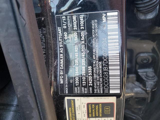 WDCGG8JB7DG077304 - 2013 MERCEDES-BENZ GLK 350 4MATIC BLACK photo 12