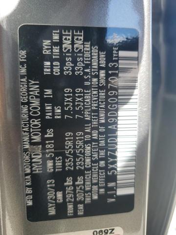 5XYZUDLA9DG097013 - 2013 HYUNDAI SANTA FE S SILVER photo 13