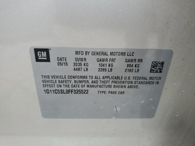 1G11C5SL0FF325522 - 2015 CHEVROLET MALIBU 1LT BEIGE photo 12