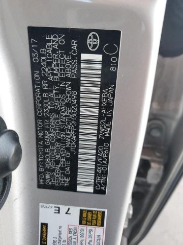 JTDKARFP2H3020498 - 2017 TOYOTA PRIUS PRIM 棕色 照片 12