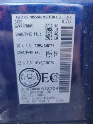 5N1DR2MM6HC658704 - 2017 NISSAN PATHFINDER S BLUE photo 13