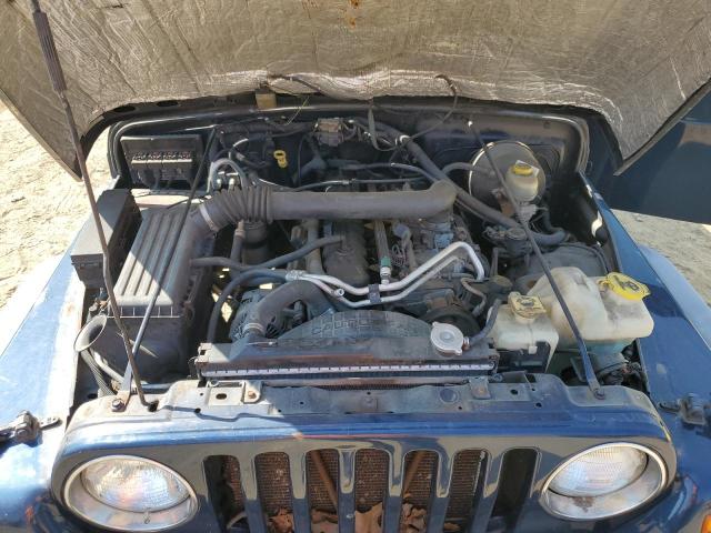 1J4FA39S85P357724 - 2005 JEEP WRANGLER X BLUE photo 11