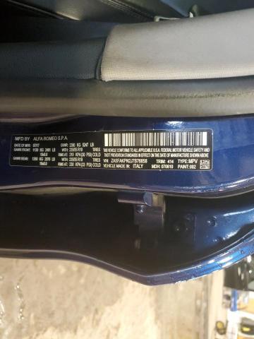 ZASFAKPN2J7B76858 - 2018 ALFA ROMEO STELVIO SPORT Көк фото 13