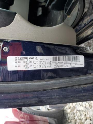 2C4RC1CG1DR677275 - 2013 CHRYSLER TOWN & COU TOURING L BLUE photo 13