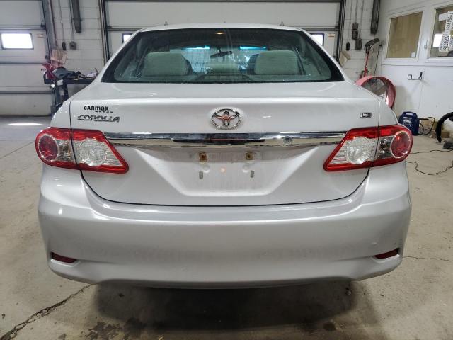2T1BU4EE3CC756179 - 2012 TOYOTA COROLLA BASE SILVER photo 6