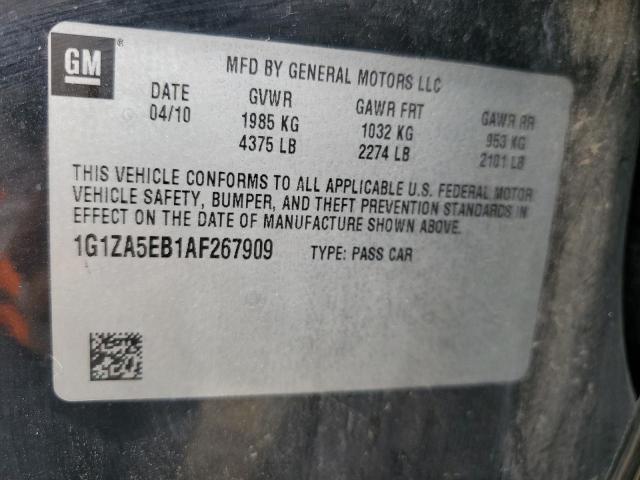 1G1ZA5EB1AF267909 - 2010 CHEVROLET MALIBU LS 黑色 照片 12